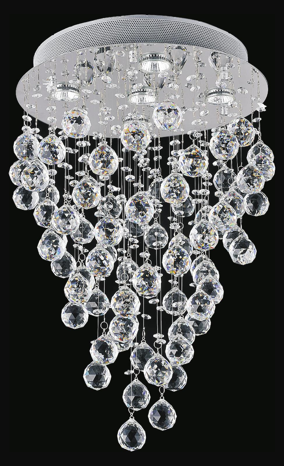 5 Light  Flush Mount With Chrome Finish by CWI Lighting