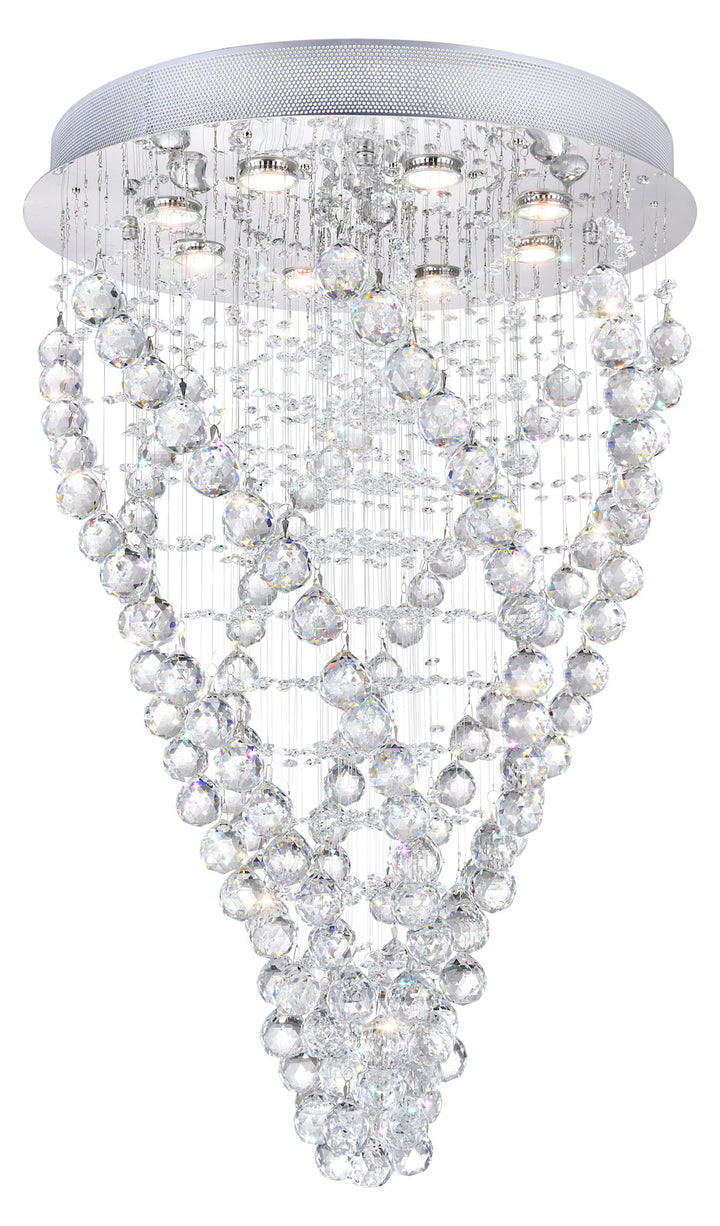 8 Light  Flush Mount With Chrome Finish by CWI Lighting