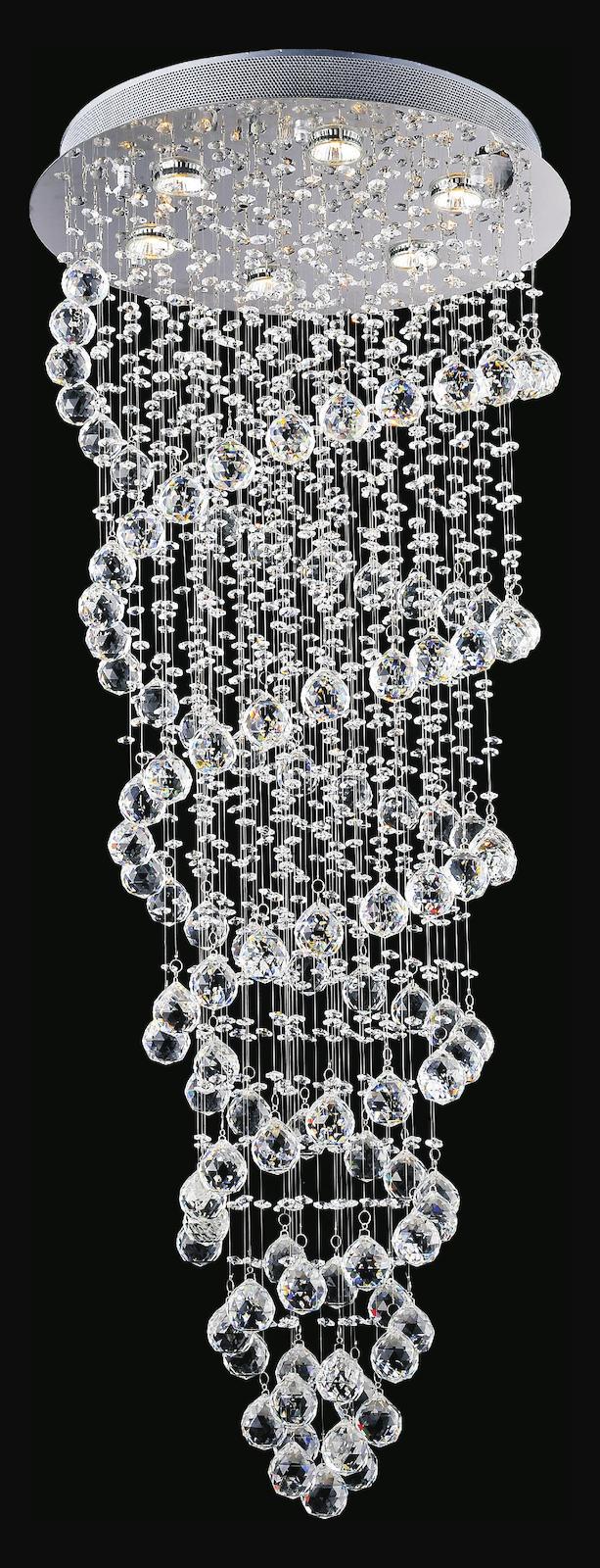 6 Light  Flush Mount With Chrome Finish by CWI Lighting