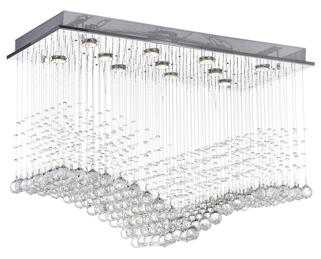 11 Light  Flush Mount With Chrome Finish by CWI Lighting