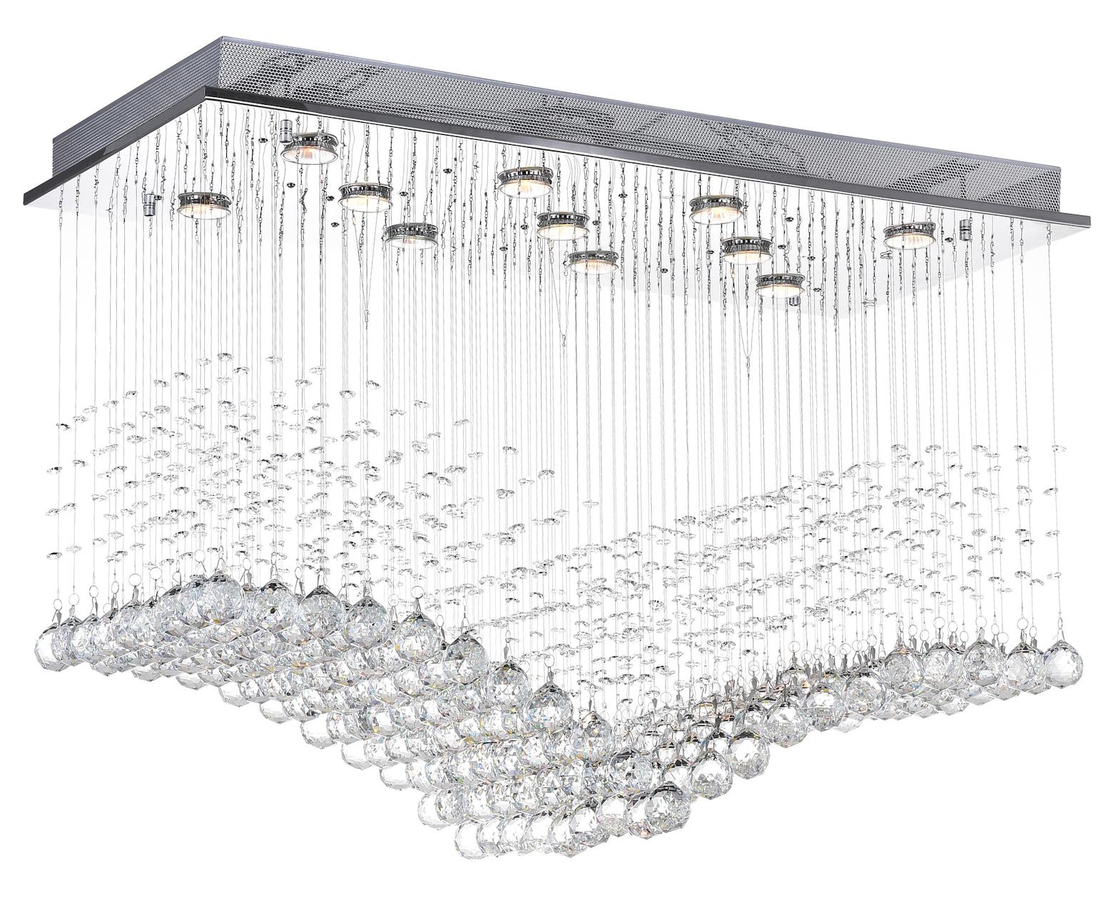 11 Light  Flush Mount With Chrome Finish by CWI Lighting