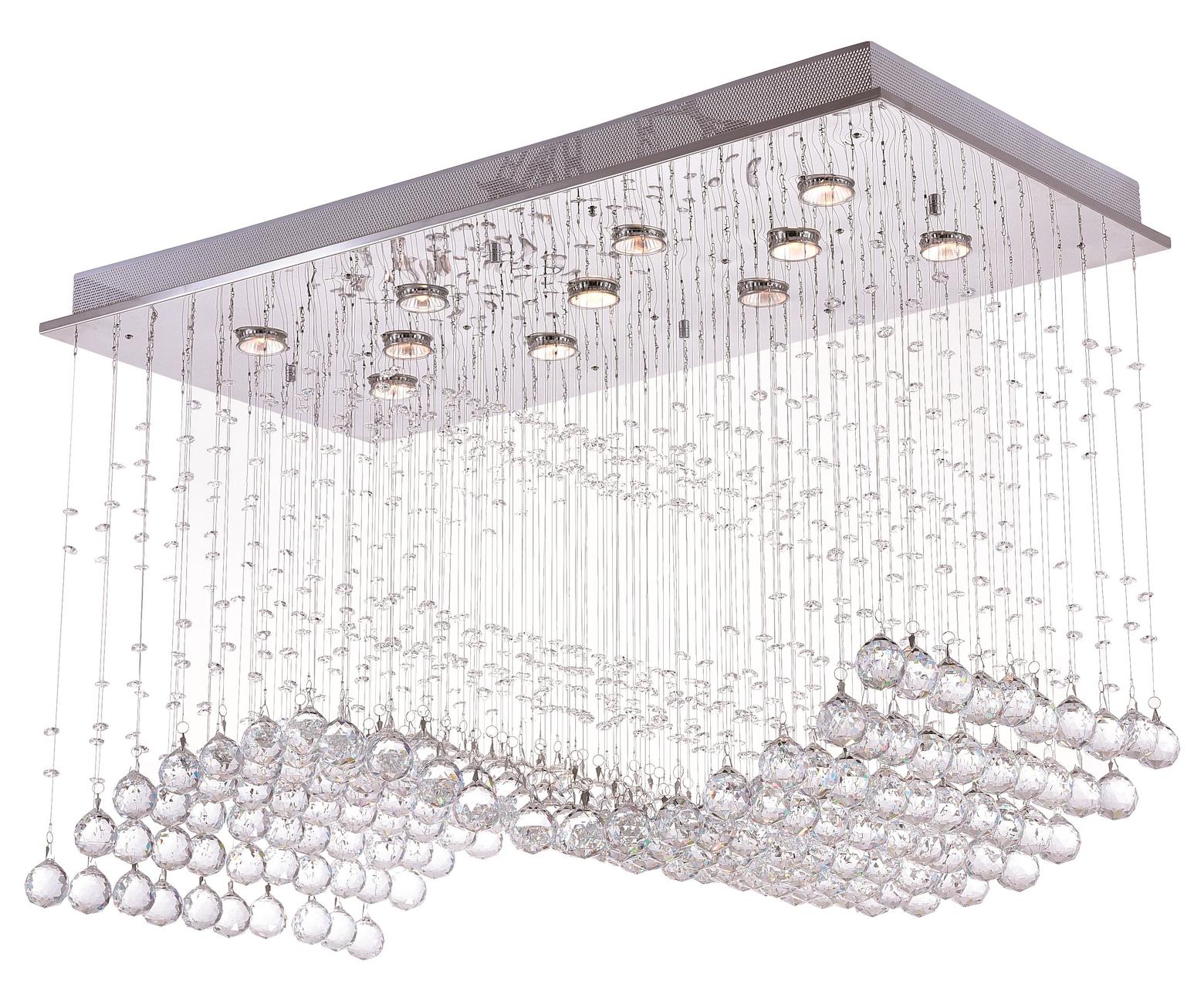 11 Light  Flush Mount With Chrome Finish by CWI Lighting
