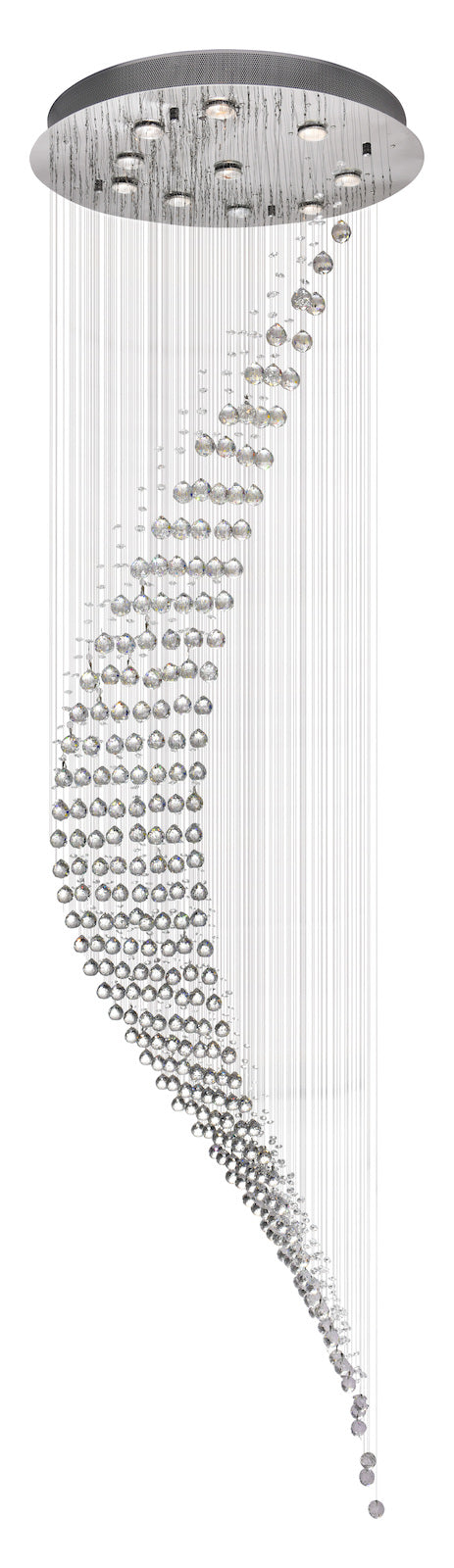 10 Light  Flush Mount With Chrome Finish by CWI Lighting