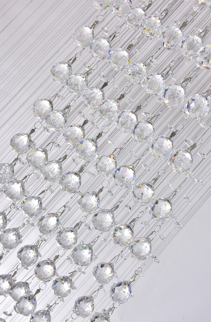 10 Light  Flush Mount With Chrome Finish