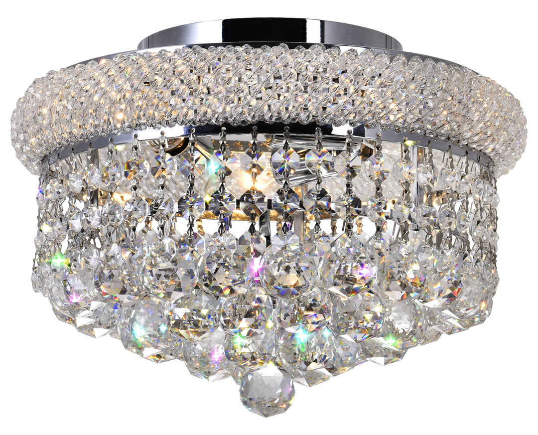 3 Light  Flush Mount With Chrome Finish by CWI Lighting