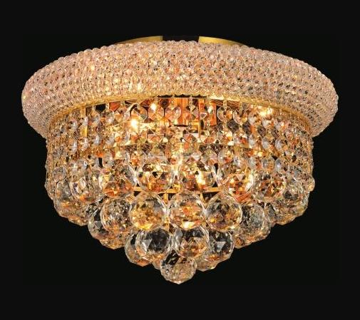 3 Light  Flush Mount With Gold Finish by CWI Lighting