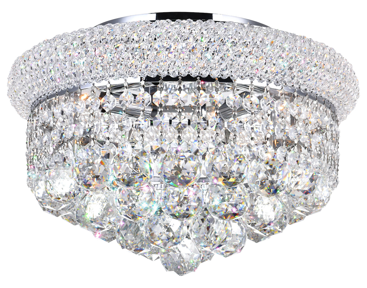 4 Light  Flush Mount With Chrome Finish by CWI Lighting