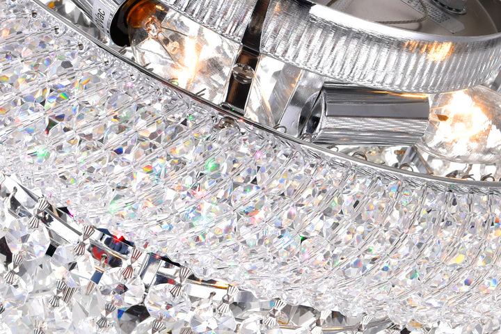 4 Light  Flush Mount With Chrome Finish