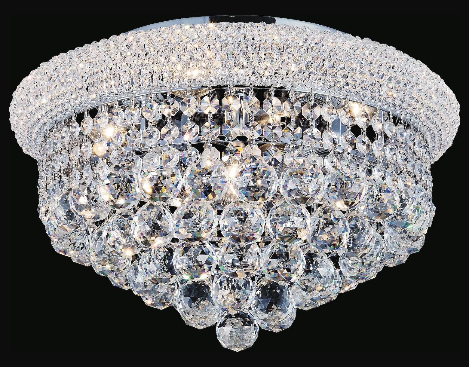 5 Light  Flush Mount With Chrome Finish by CWI Lighting