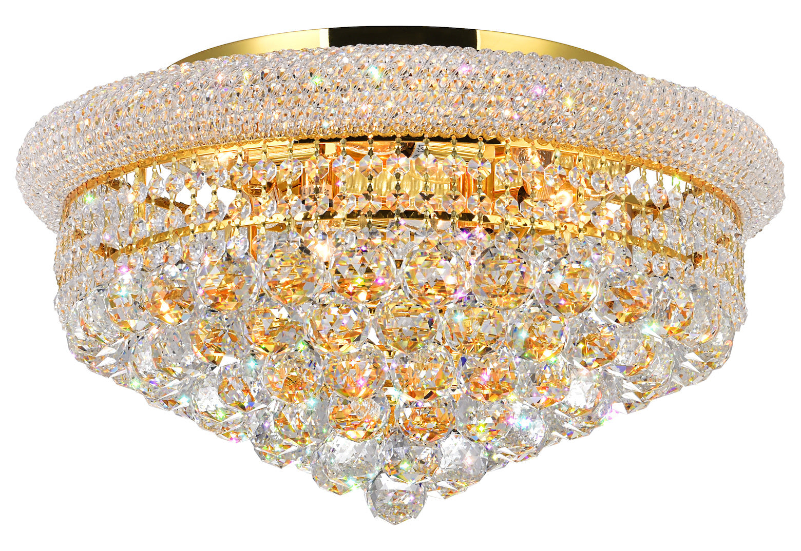 8 Light  Flush Mount With Gold Finish by CWI Lighting