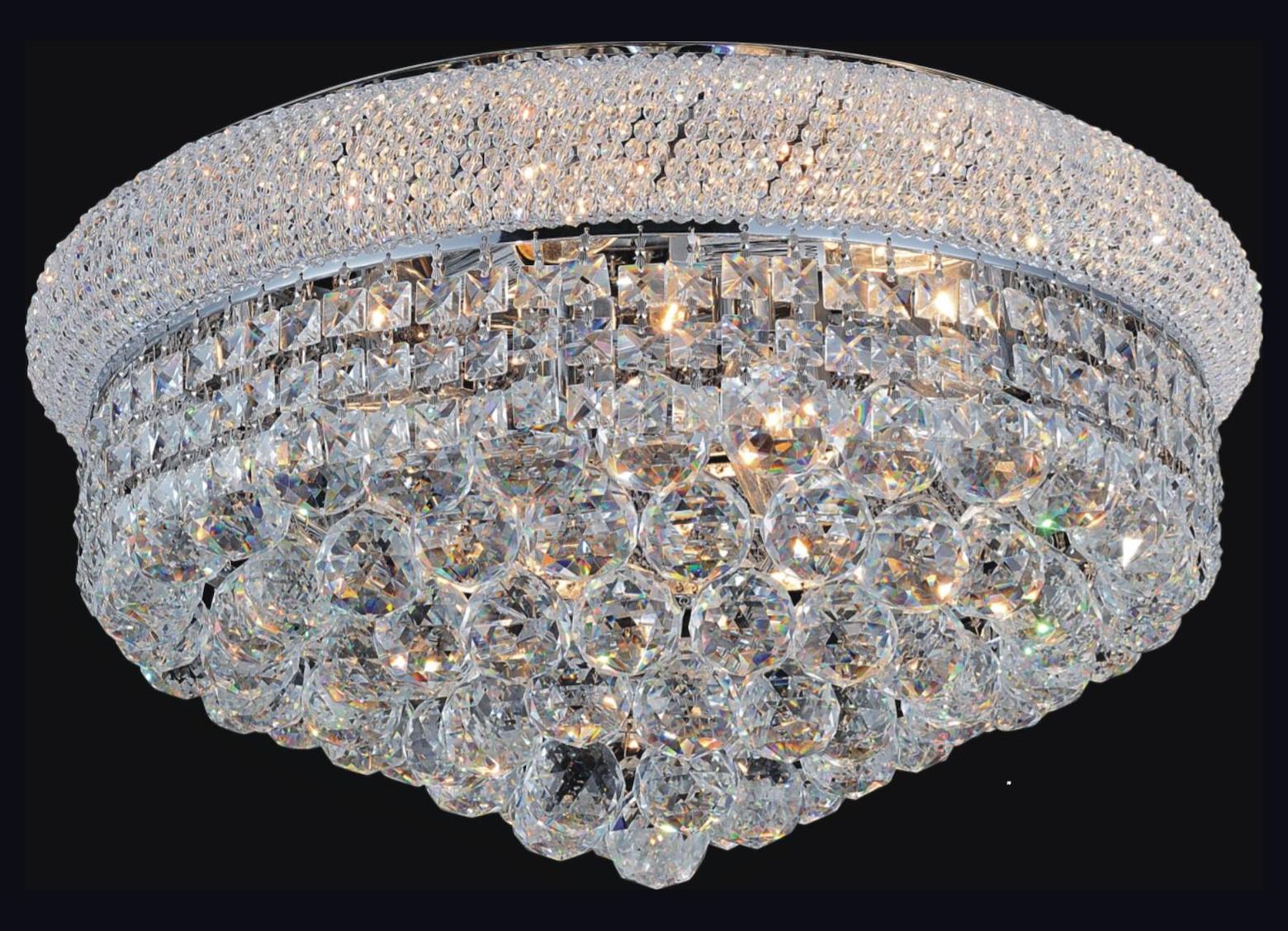 13 Light  Flush Mount With Chrome Finish by CWI Lighting