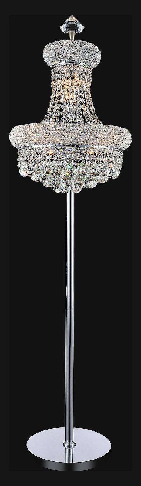 8 Light Floor Lamp With Chrome Finish