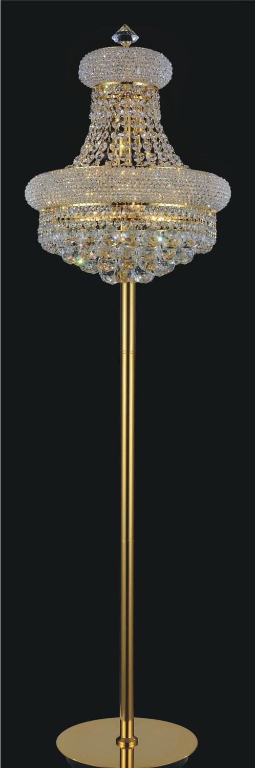 8 Light Floor Lamp With Gold Finish by CWI Lighting