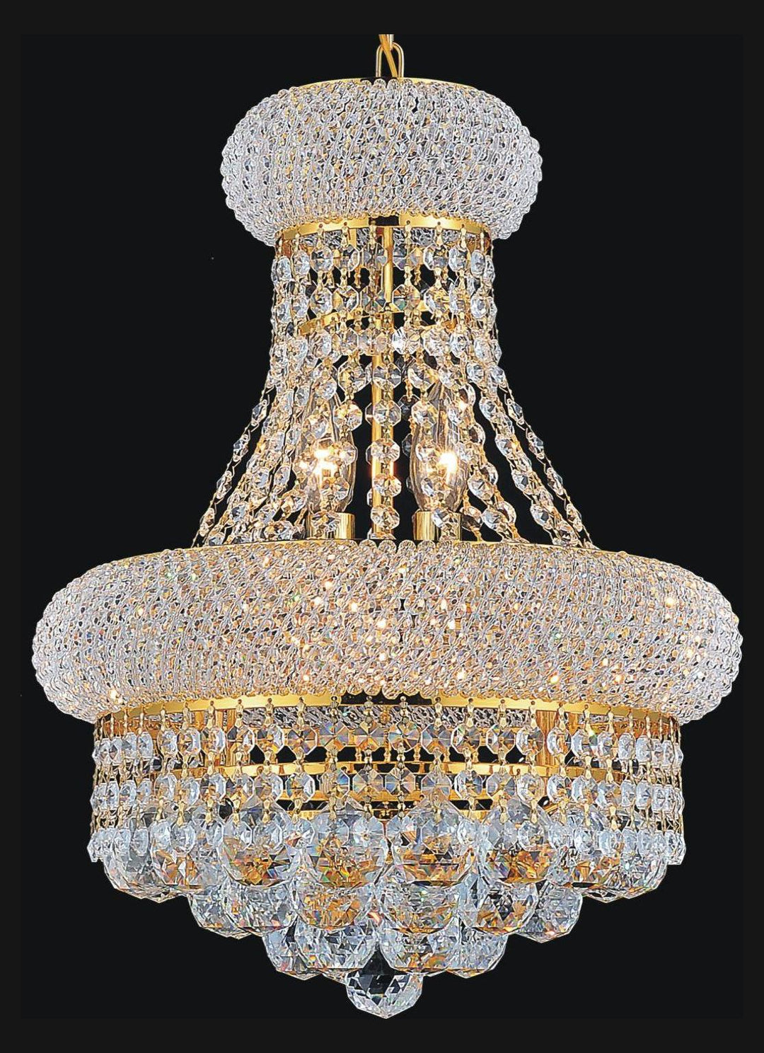 6 Light  Chandelier With Gold Finish by CWI Lighting