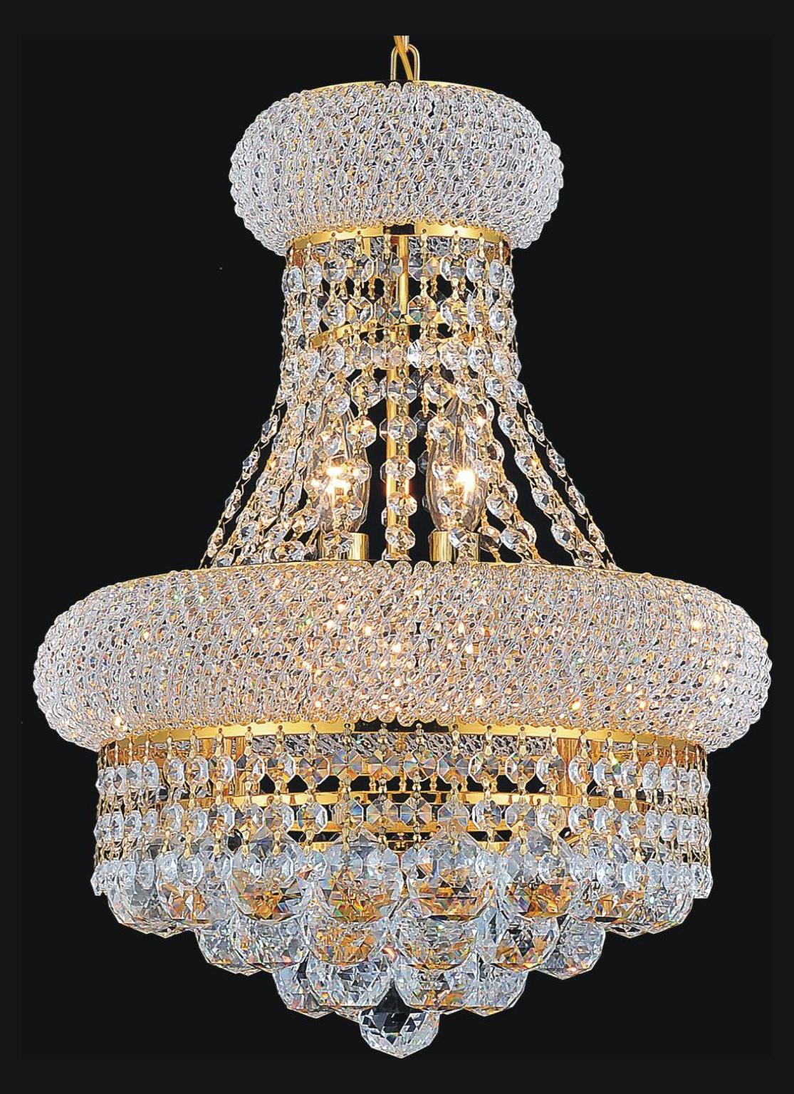 6 Light  Chandelier With Gold Finish by CWI Lighting