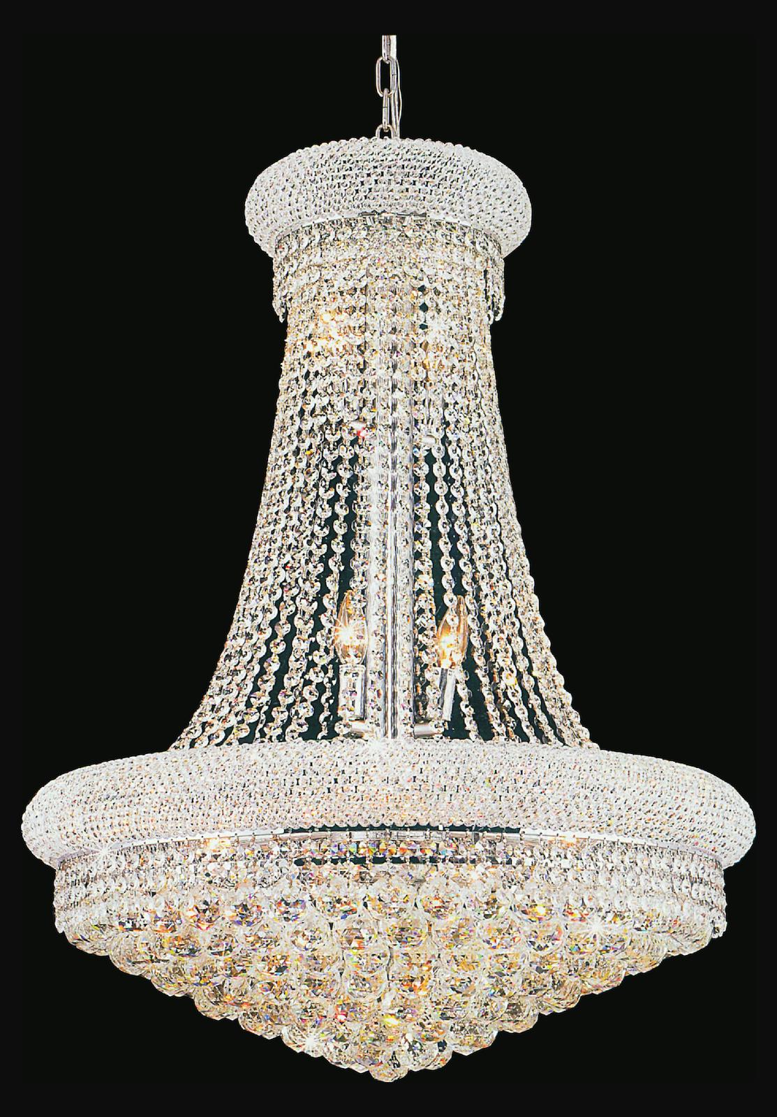 17 Light Down Chandelier With Chrome Finish by CWI Lighting