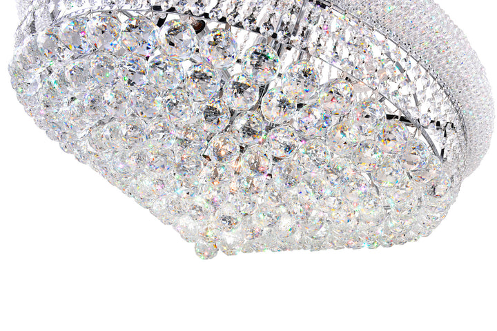 19 Light Down Chandelier With Chrome Finish