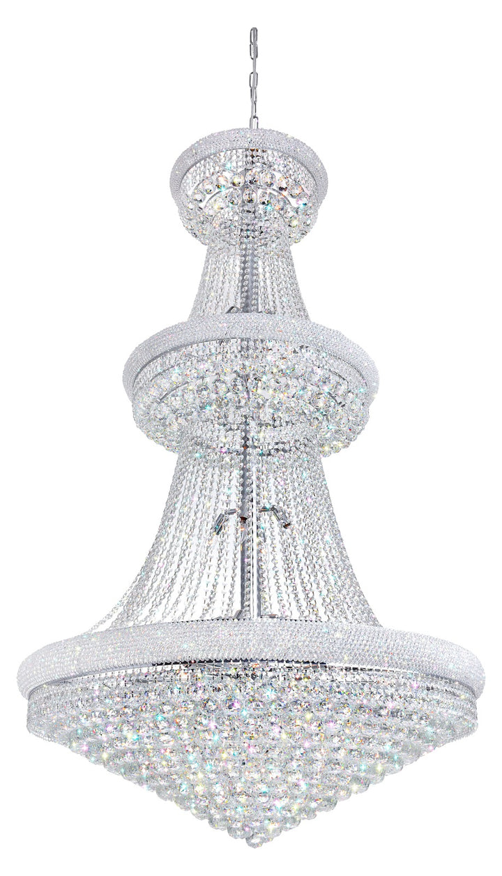 38 Light Down Chandelier With Chrome Finish by CWI Lighting