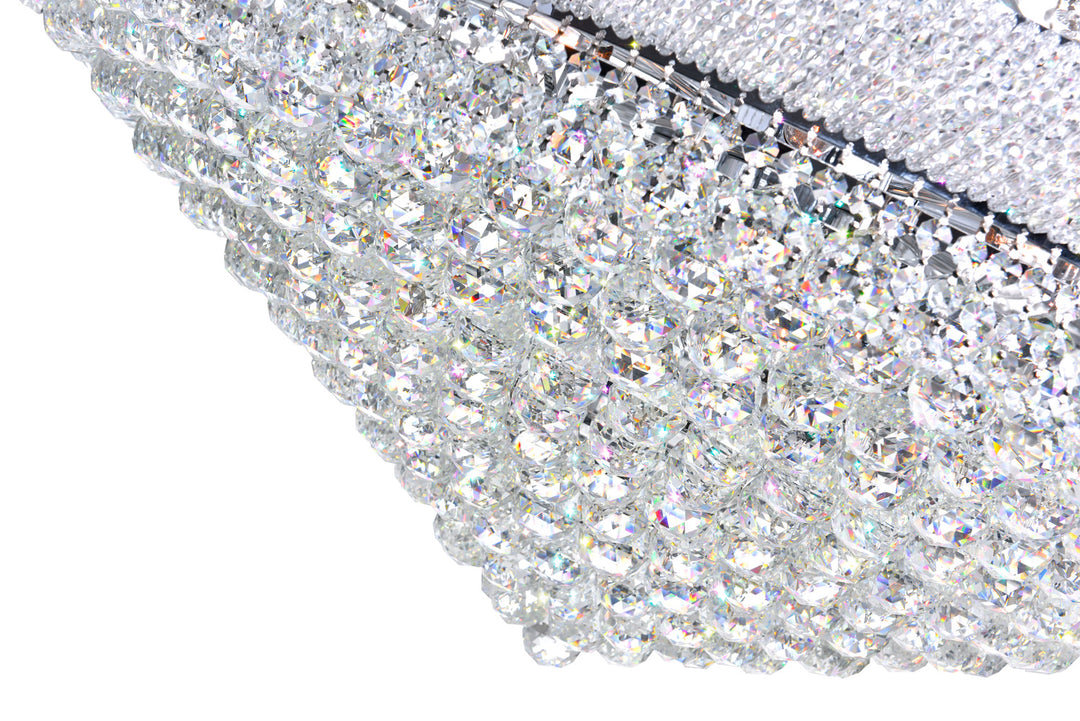 38 Light Down Chandelier With Chrome Finish