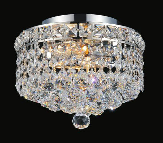 2 Light  Flush Mount With Chrome Finish by CWI Lighting