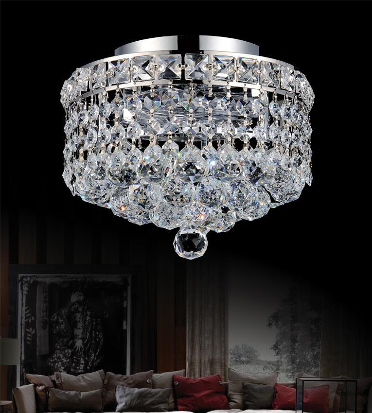 2 Light  Flush Mount With Chrome Finish