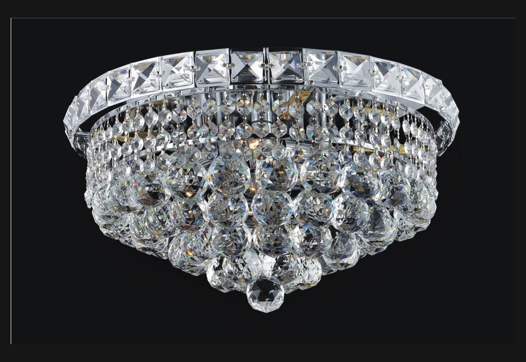 4 Light  Flush Mount With Chrome Finish by CWI Lighting