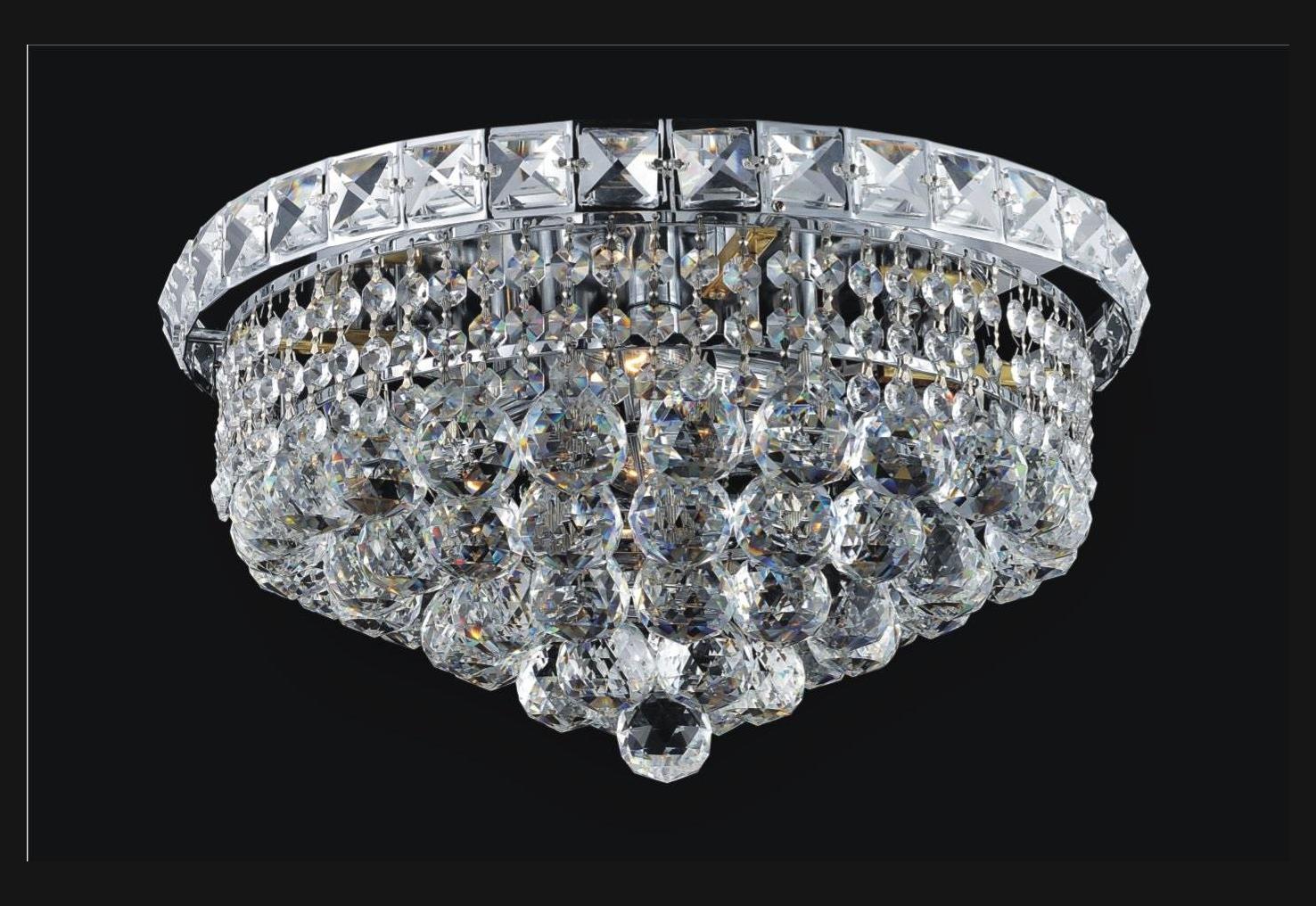 4 Light  Flush Mount With Chrome Finish by CWI Lighting