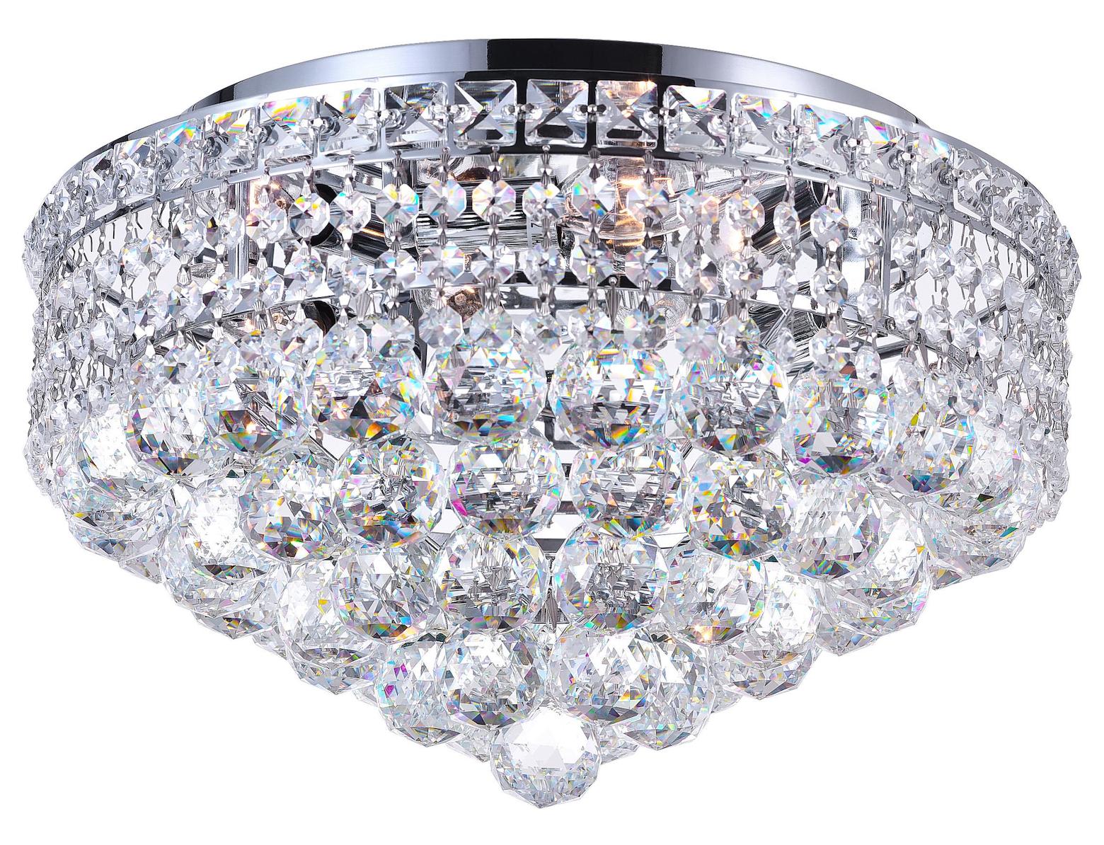 5 Light  Flush Mount With Chrome Finish by CWI Lighting
