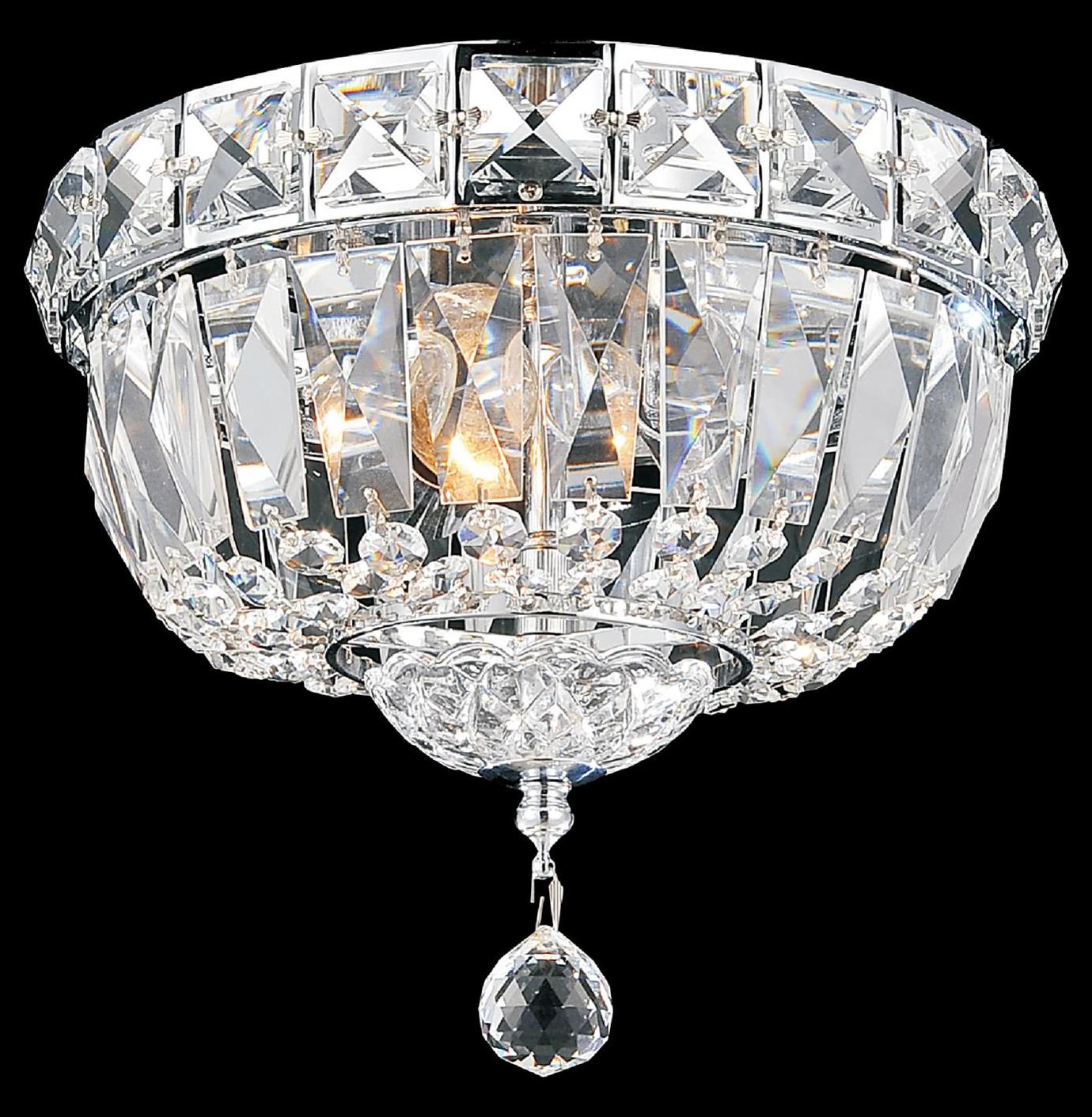 3 Light Bowl Flush Mount With Chrome Finish by CWI Lighting