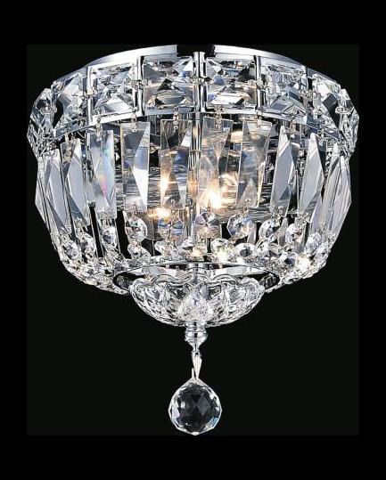 2 Light Bowl Flush Mount With Chrome Finish by CWI Lighting