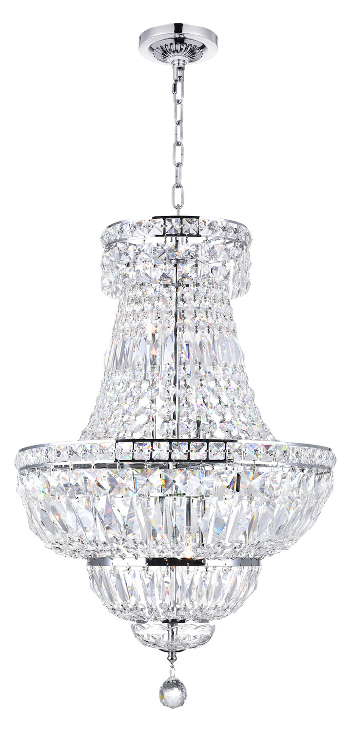 8 Light Down Chandelier With Chrome Finish by CWI Lighting