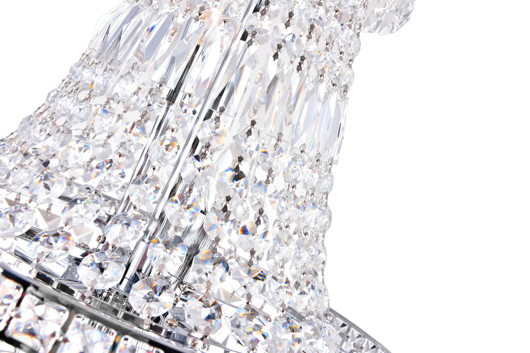 8 Light Down Chandelier With Chrome Finish