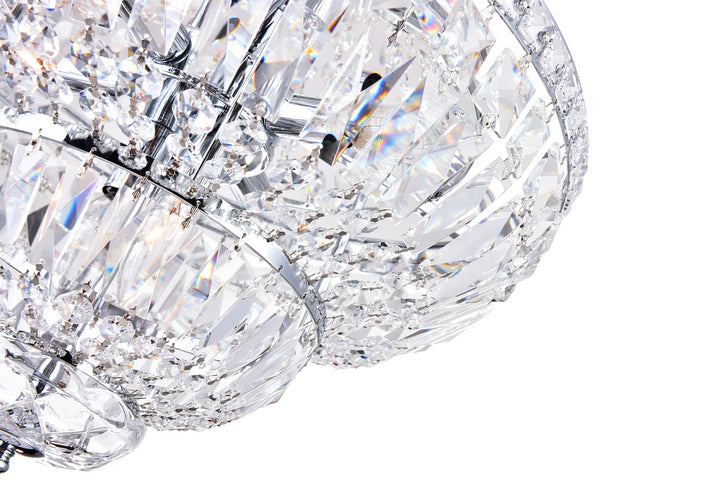 8 Light Down Chandelier With Chrome Finish