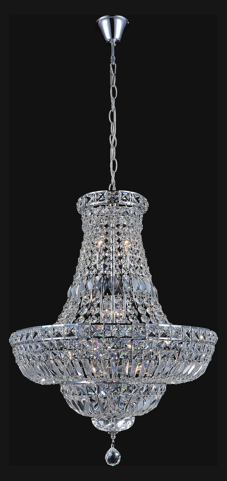 17 Light Down Chandelier With Chrome Finish by CWI Lighting