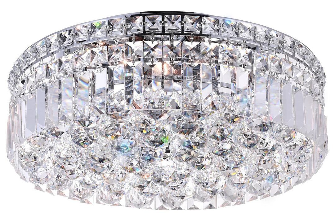 5 Light  Flush Mount With Chrome Finish by CWI Lighting