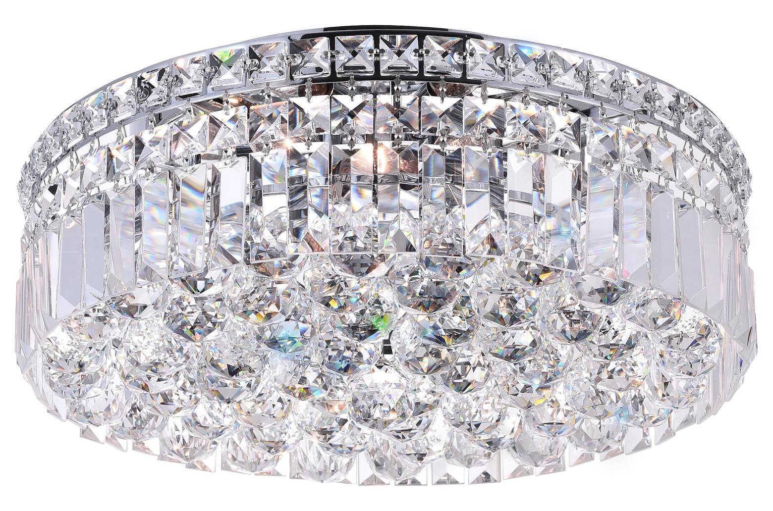 5 Light  Flush Mount With Chrome Finish by CWI Lighting