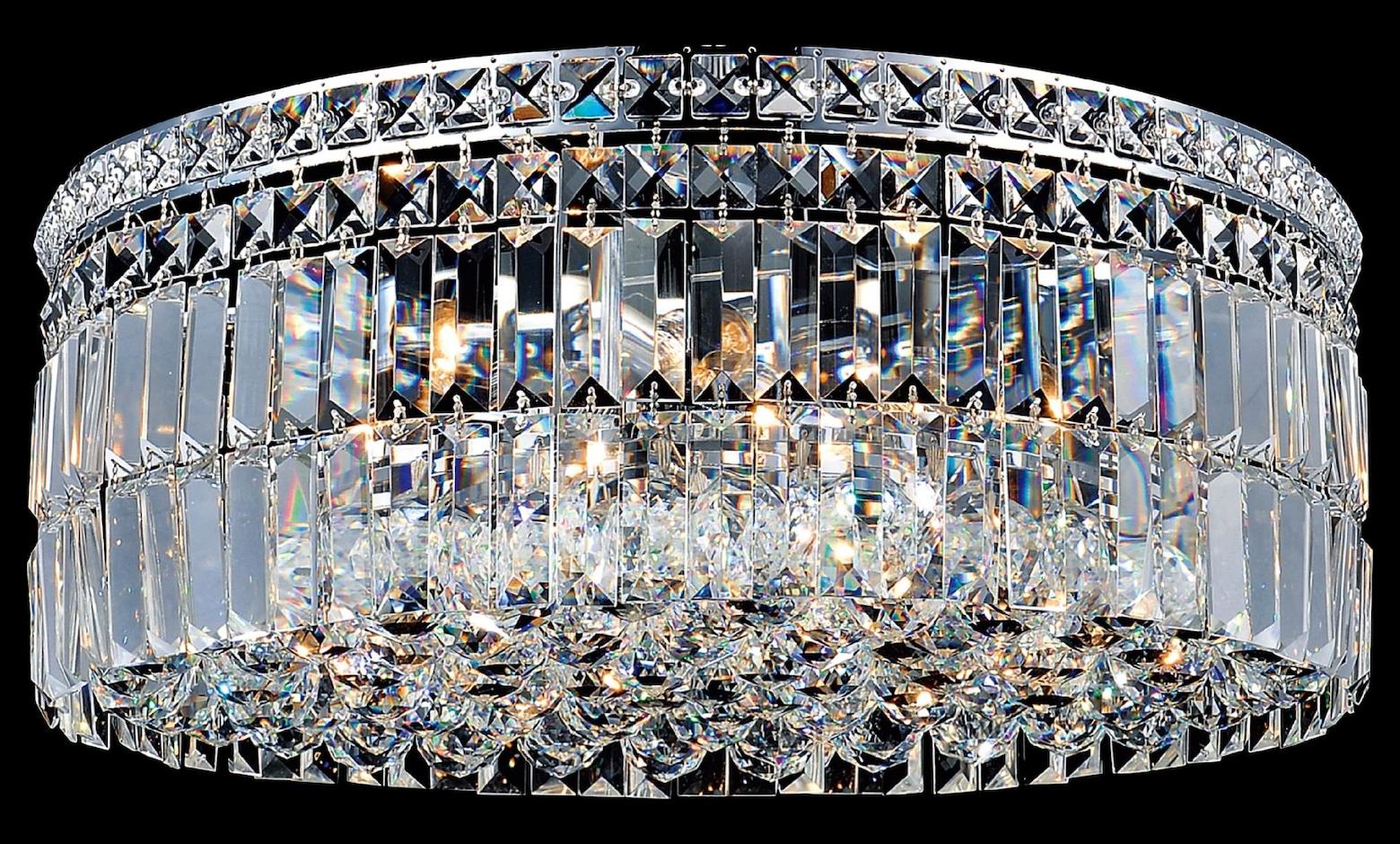 10 Light  Flush Mount With Chrome Finish by CWI Lighting