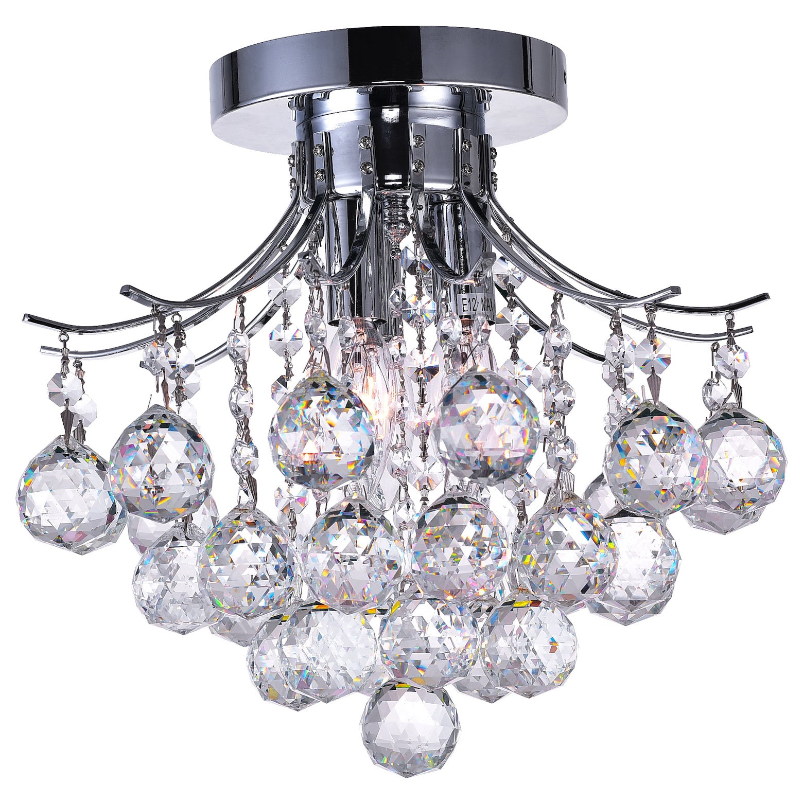 3 Light  Flush Mount With Chrome Finish by CWI Lighting