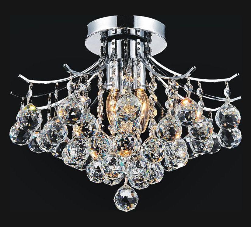 4 Light  Flush Mount With Chrome Finish by CWI Lighting