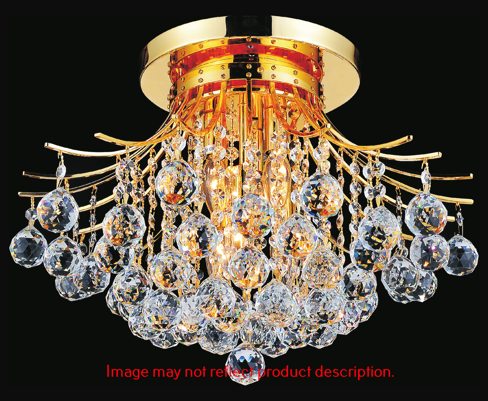 6 Light  Flush Mount With Chrome Finish by CWI Lighting
