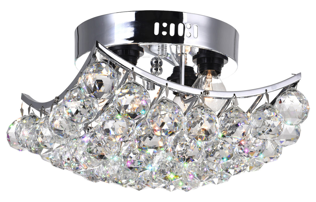 4 Light  Flush Mount With Chrome Finish by CWI Lighting