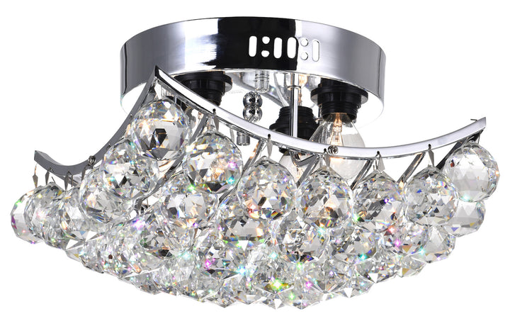 4 Light  Flush Mount With Chrome Finish by CWI Lighting