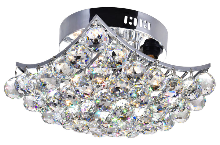 4 Light  Flush Mount With Chrome Finish