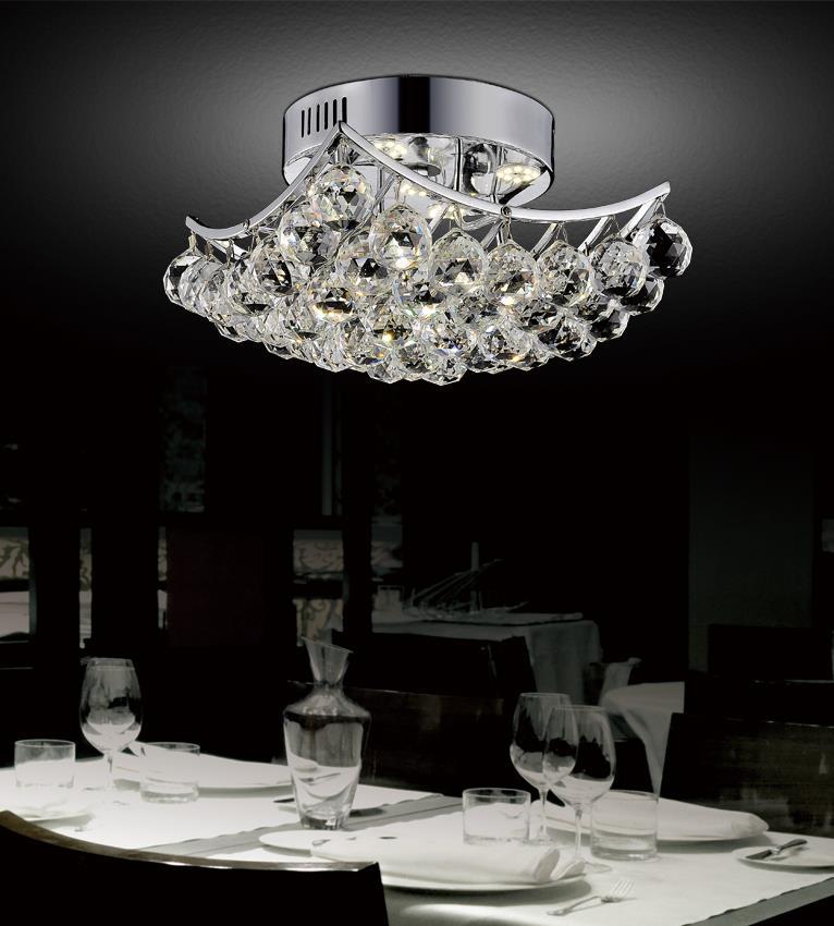 6 Light  Flush Mount With Chrome Finish by CWI Lighting