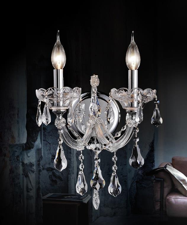 2 Light Wall Sconce With Chrome Finish by CWI Lighting