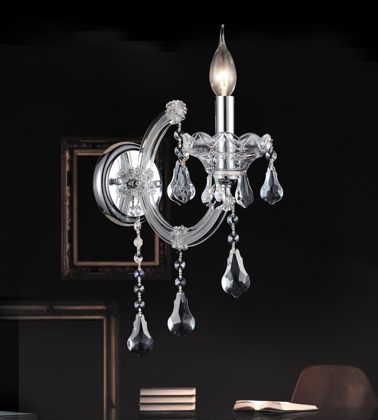 1 Light Wall Sconce With Chrome Finish by CWI Lighting