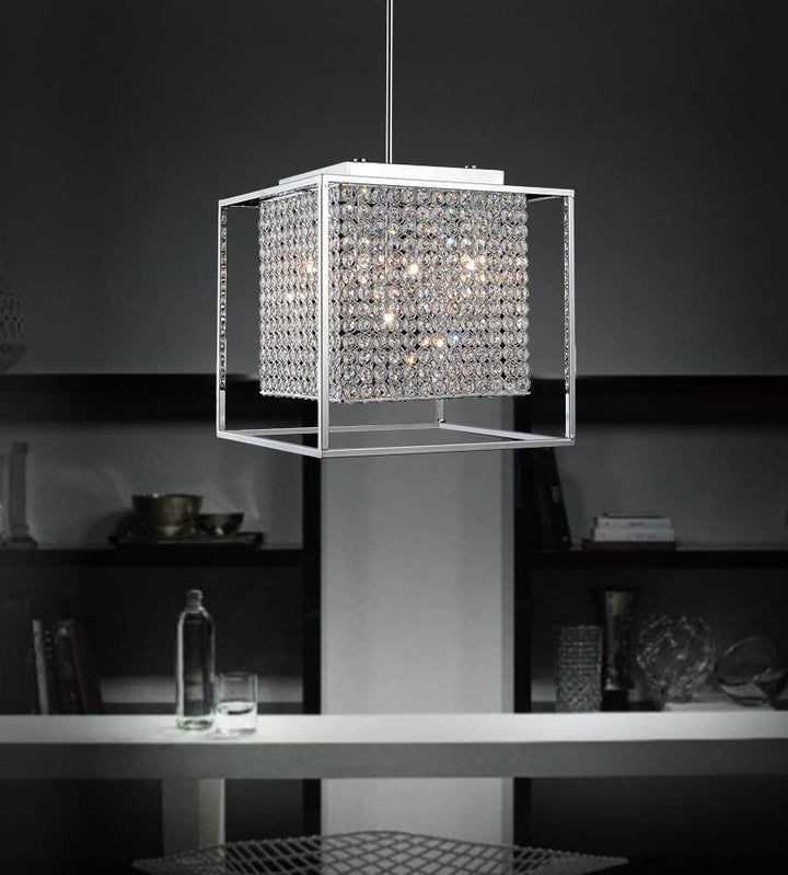 5 Light  Chandelier With Chrome Finish
