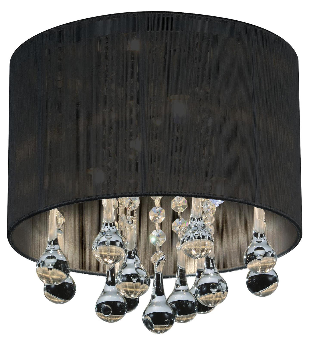 4 Light Drum Shade Flush Mount With Chrome Finish by CWI Lighting