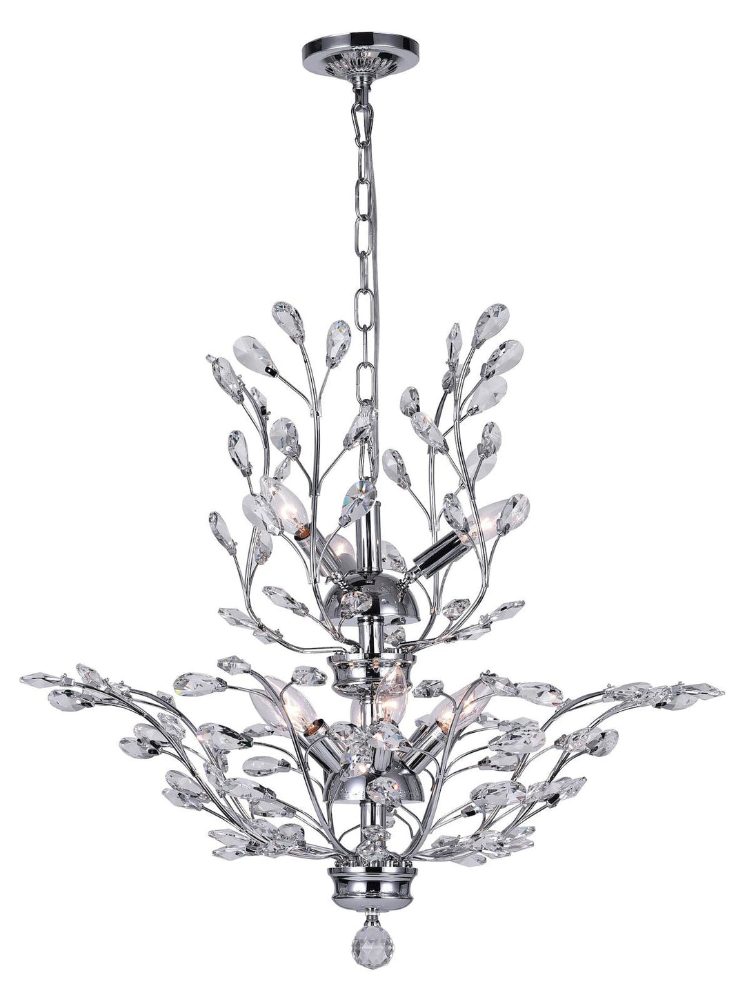8 Light  Chandelier With Chrome Finish by CWI Lighting