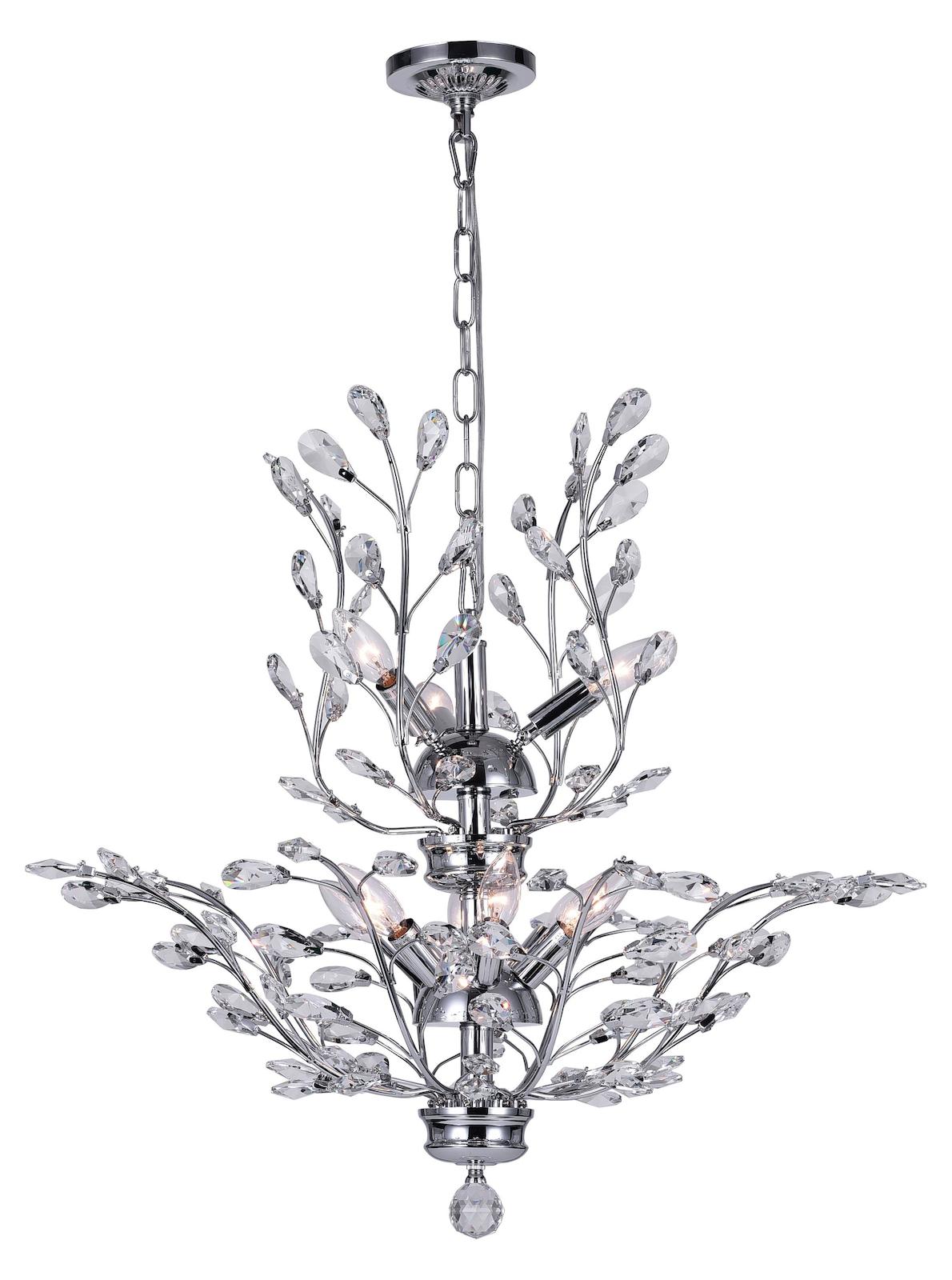 8 Light  Chandelier With Chrome Finish by CWI Lighting